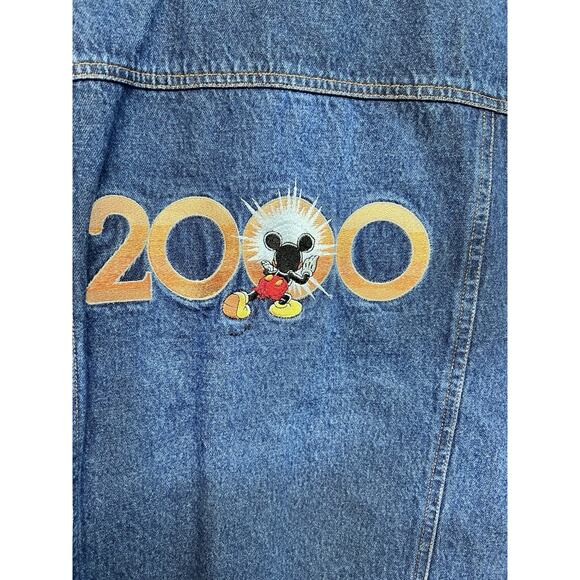 Vintage Disney Store Mickey Mouse Y2K 2000 Jean Jacket Mens Small Oversized - Picture 8 of 12